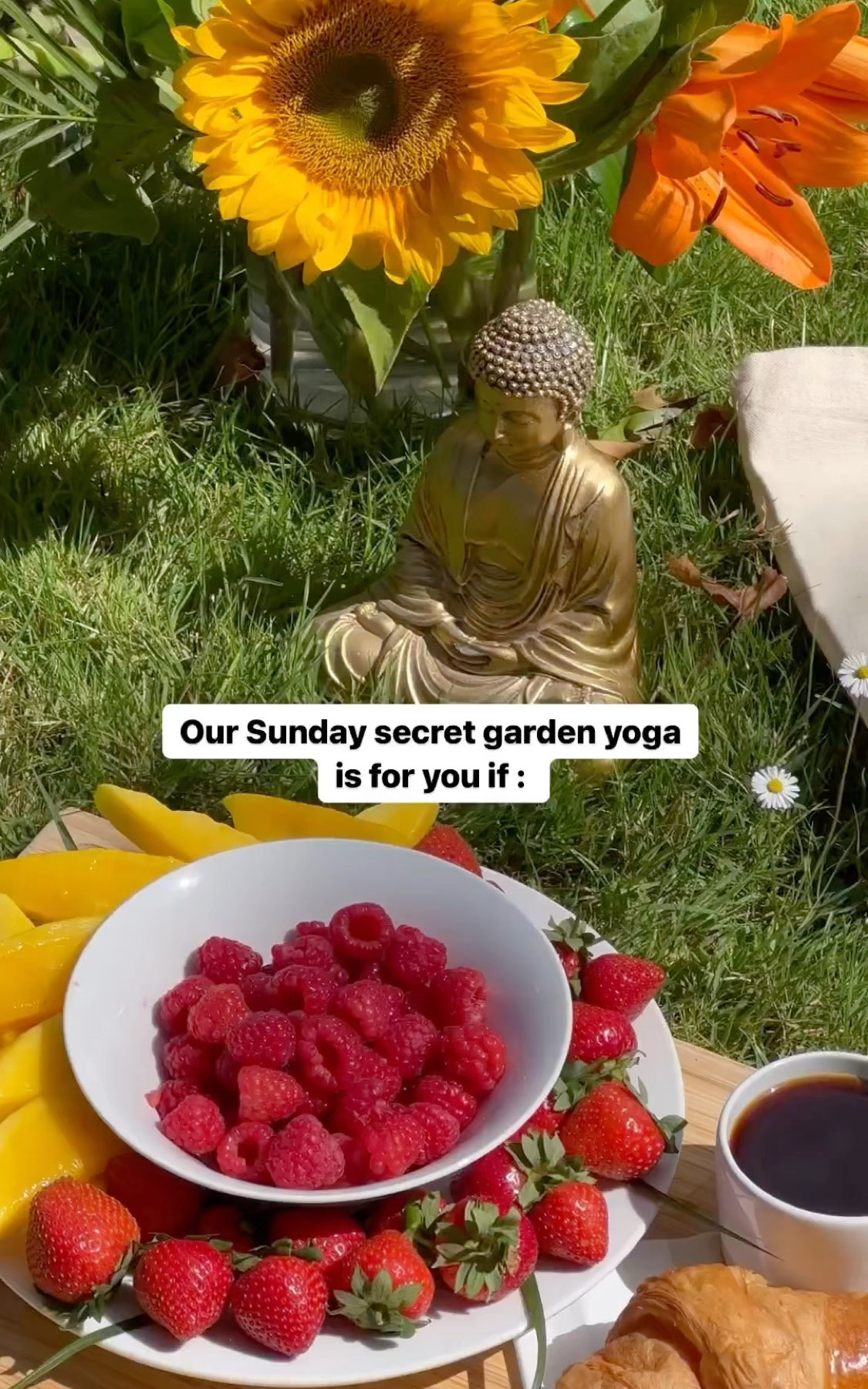18£ Yoga and picnic in a secret garden ✨🧘🏻‍♀️🌳