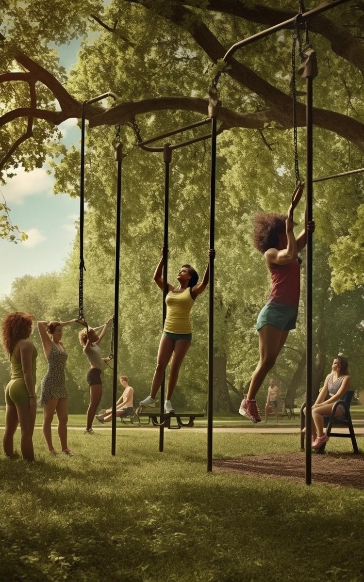 Outdoor Workout in Lush Park