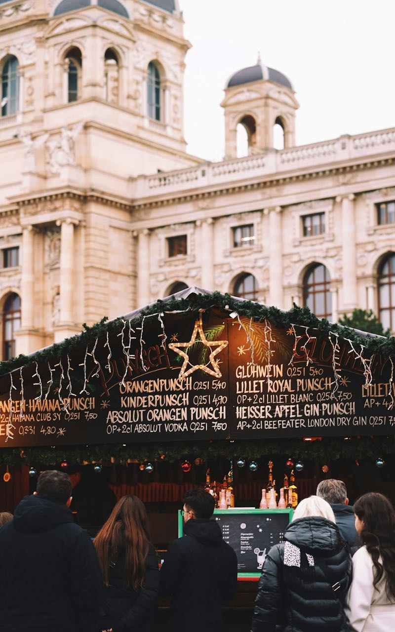 Drinking mulled wine in old town