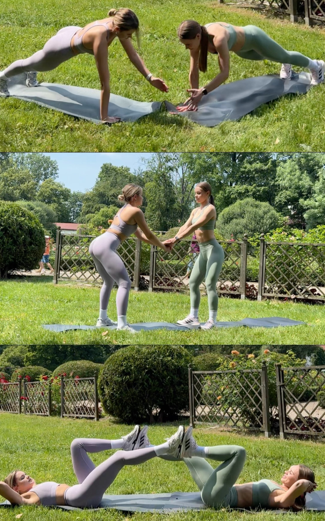 fitness+stretching outdoor activity