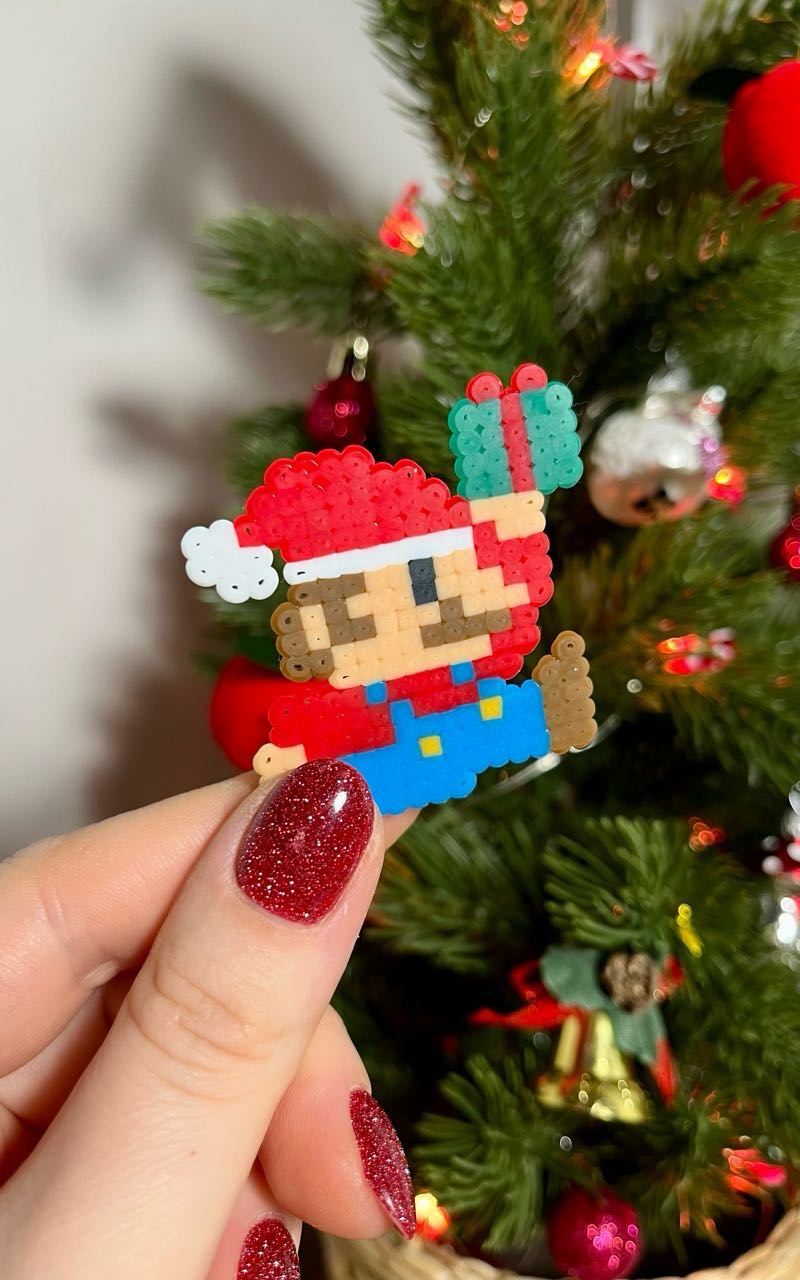 МК Елочные украшения в стиле pixel-art