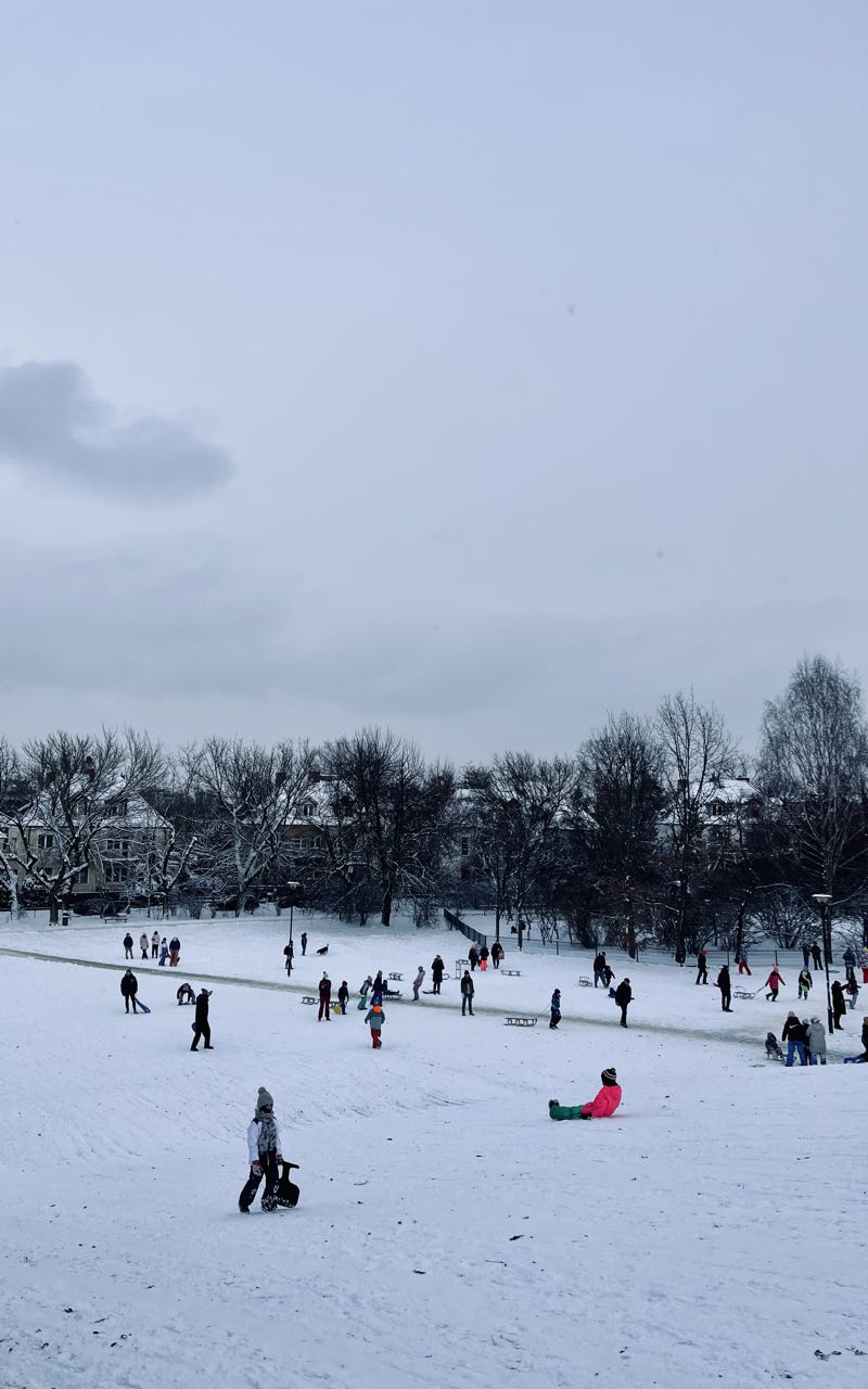 катание с горки!!