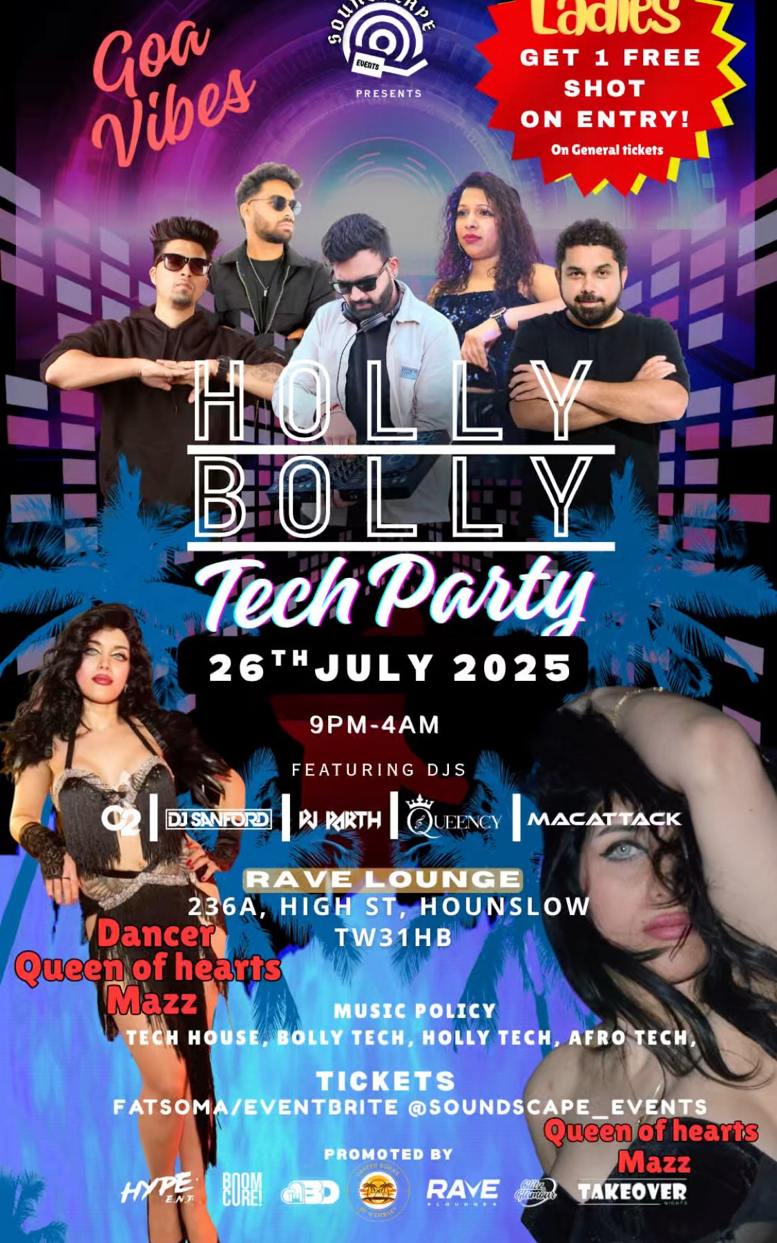 Goa Vibes Holly-Bolly Techno Party